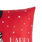 Подушка новогодняя Этель «Happy xmas», 40*40 см, 100% п/э, велюр - Фото 2