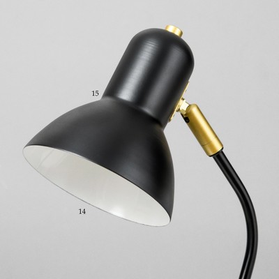 Настольная лампа RISALUX «Джордж», 1×40 Вт Е27, черный, 20.5×14.5×51 см