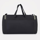 Сумка спортивная на молнии, 3 наружных кармана, длинный ремень, чёрная, хаки - Фото 2