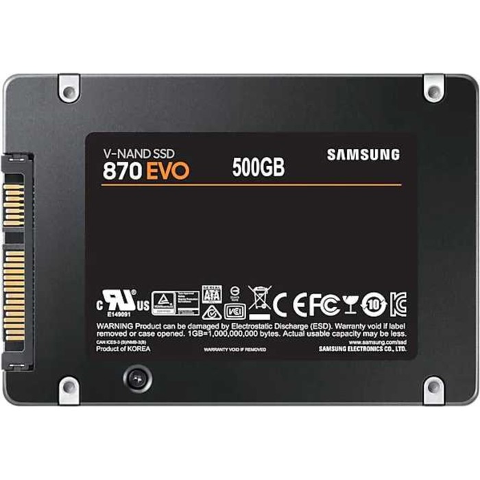 Накопитель SSD Samsung MZ-77E500BW 870, 500 Гб, SATA III, 2.5" - фото 51301262