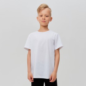 Футболка детская MINAKU: School Collection, белая, рост 122 см