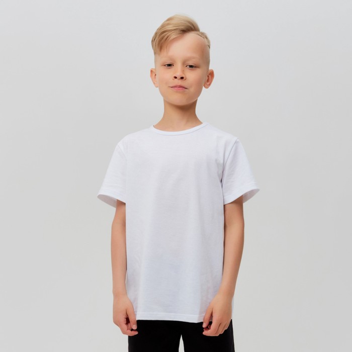 Футболка детская MINAKU: School Collection, белая, рост 158 см