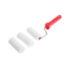 Валик ЛОМ, поролон, 100 мм, рукоятка d=6 мм, D=16 мм, 2 запасных шубки - Фото 1