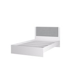 Кровать «Акцент №1200М», 1200×2000 мм, цвет белый / цемент светлый / веллюкс сильвер - Фото 3