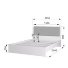 Кровать «Акцент №14М», 1400×2000 мм, цвет белый / цемент светлый / веллюкс сильвер - Фото 4