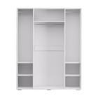 Шкаф 4-створчатый «Акцент №24», 1600 × 523 × 2020 мм, цвет белый / цемент светлый - Фото 4