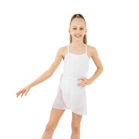 Юбка с запахом для гимнастики и танцев Grace Dance, р. 30-32, цвет белый