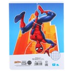 Тетрадь в клетку 12 листов, 5 видов МИКС, обложка мелованный картон, Человек-паук - Фото 5