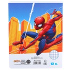 Тетрадь в клетку 12 листов, 5 видов МИКС, обложка мелованный картон, Человек-паук - Фото 6