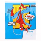 Тетрадь в клетку 12 листов, 4 вида МИКС, обложка мелованная бумага, Человек-паук - Фото 4