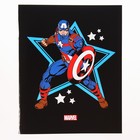 Тетрадь 48 листов в клетку, картонная обложка "Капитан Америка", Мстители - фото 10275717