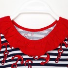 Платье для девочки, цвет полоска/якорь, рост 104 - фото 54731877