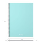 Тетрадь А4, 80 листов в клетку на гребне ErichKrause "Pastel Mint", пластиковая обложка, тиснение "песок", мятная 7995499 - фото 16236574