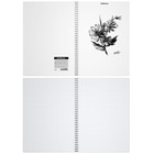 Тетрадь А5, 80 листов в клетку на гребне ErichKrause Blossom "Black and White", пластиковая обложка, тиснение "песок", блок офсет, белизна 100% - Фото 2