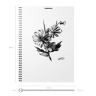 Тетрадь А5, 80 листов в клетку на гребне ErichKrause Blossom "Black and White", пластиковая обложка, тиснение "песок", блок офсет, белизна 100% - Фото 3