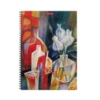 Тетрадь А4, 80 листов в клетку на гребне ErichKrause Glass, пластиковая обложка, тиснение "песок", блок офсет, белизна 100%, МИКС 7995517 - фото 16462862