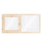 Окно двухстворчатое, 50×100см, двойное стекло ХВОЯ 7987967