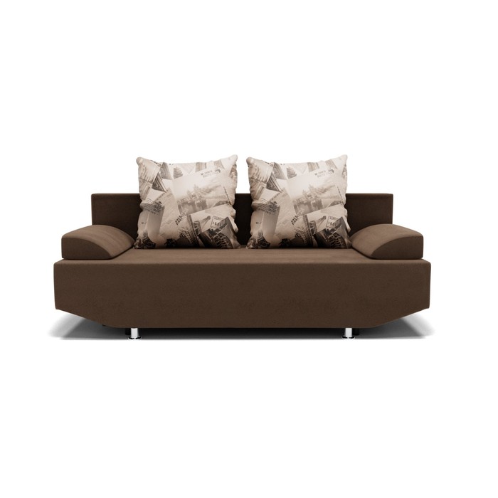 Прямой диван «Сити», механизм еврокнижка, ППУ, велюр, цвет глория 116 / дубай 2