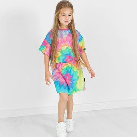 Платье для девочки, рост 110 см, цвет разноцветный