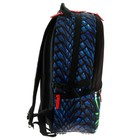 Рюкзак молодёжный 39 х 30 х 17 см, эргономичная спинка + usb и аудио выход, deVENTE Red Label, No Fear, синий/чёрный/зелёный - Фото 5