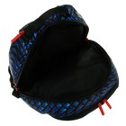 Рюкзак молодёжный 39 х 30 х 17 см, эргономичная спинка + usb и аудио выход, deVENTE Red Label, No Fear, синий/чёрный/зелёный - Фото 8