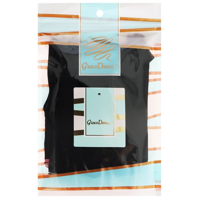 Купальник гимнастический Grace Dance «Бабочка», на широких бретелях, р. 30, цвет чёрный