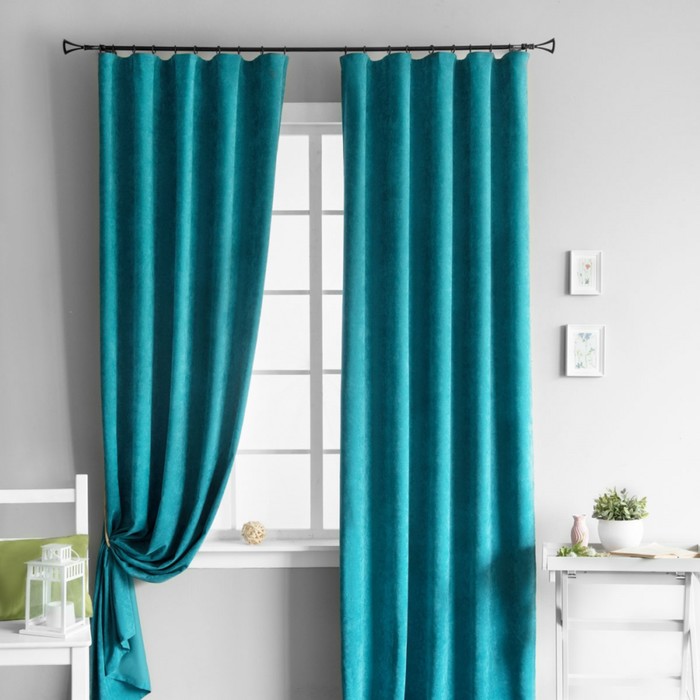 

Комплект штор «Тина», размер 2х200х270 см, цвет бирюзовый