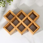 Подставка для бутылок вина Доляна, 24.5×17×6.2 см, бамбук - Фото 3