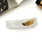 Заколка - автомат для волос «Бэлла», прямоугольник перо, 9 см, МИКС - Фото 2