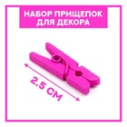 Набор прищепок для декора «Классика» 50 шт., 1 шт. — 2.5 см, МИКС - Фото 3