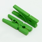 Набор прищепок для декора 50 шт., зелёные — 2,5 см - Фото 5