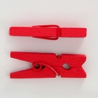 Набор прищепок для декора 50 шт., красные — 2.5 см - Фото 4