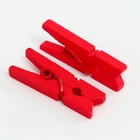 Набор прищепок для декора 50 шт., красные — 2.5 см - Фото 5