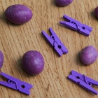 Набор прищепок для декора 50 шт., фиолетовые — 2,5 см - Фото 3