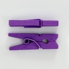 Набор прищепок для декора 50 шт., фиолетовые — 2,5 см - Фото 4