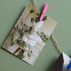 Набор прищепок для декора 50 шт., розовые — 2.5 см - Фото 2