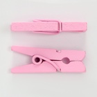 Набор прищепок для декора 50 шт., розовые — 2.5 см - Фото 5