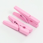 Набор прищепок для декора 50 шт., розовые — 2.5 см - Фото 6