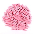 Набор прищепок для декора 50 шт., розовые — 3,5 см - Фото 1