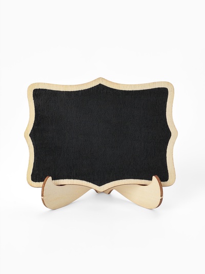 Меловой ценник «На подставке» 10×5×7, вытянутые углы, (фасовка 10 шт.), цвет чёрный