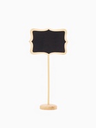 Ценник меловой на ножке «Вытянутые углы», 8.4×6×18 см, чёрный, бежевый - Фото 1
