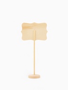 Ценник меловой на ножке «Вытянутые углы», 8.4×6×18 см, чёрный, бежевый - Фото 2