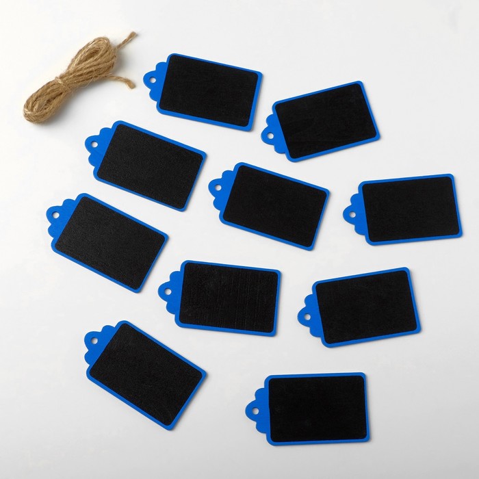Меловой ценник «Подвесной» 7,4×4, бирка, (фасовка 10 шт.), цвет чёрно-синий - фото 1908915057