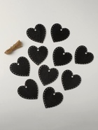 Меловой ценник «Подвесной» 8×5.8, сердечко с пунктиром, чёрно-белый - Фото 3