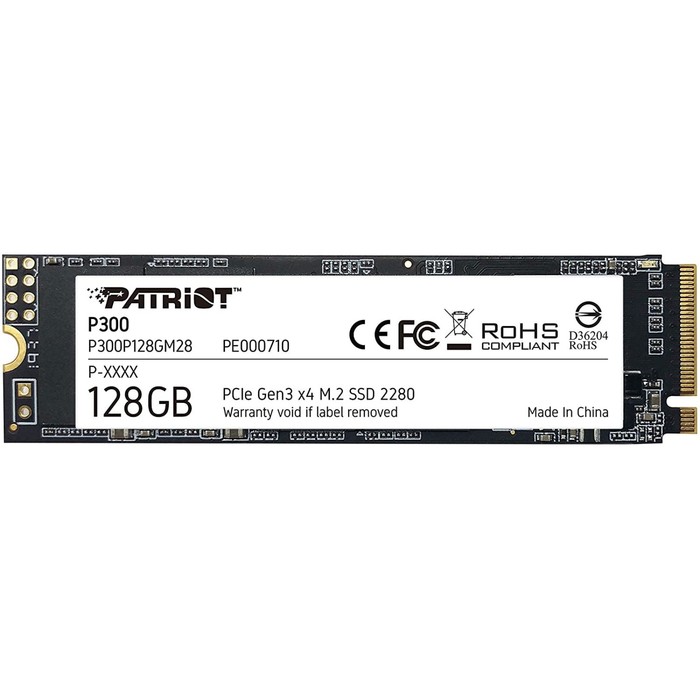 Накопитель SSD Patriot P300P128GM28 P300, 128 Гб, PCI-E x4, M2 - Фото 1