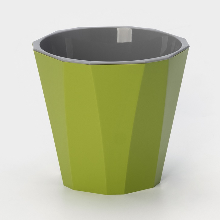 Кашпо для цветов со вставкой «Палермо», 1.8 л, цвет оливковый - Фото 1