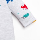 Комбинезон с капюшоном Крошка Я "Dino", рост 62-68 см, цвет серый - фото 804863429 Комбинезон с капюшоном Крошка Я "Dino", рост 62-68 см, цвет серый - фото 804863429