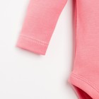 Боди с длинным рукавом Крошка Я «Зайчик», рост 86-92 см, цвет розовый - фото 27336113