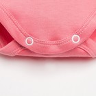 Боди с длинным рукавом Крошка Я «Зайчик», рост 86-92 см, цвет розовый - фото 27336114