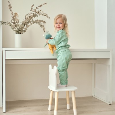 Костюм для девочки (джемпер, брюки) «Крошка Я. Зайчик», рост 86-92 см, оливковый